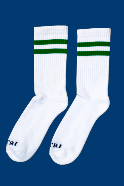 "DOGTOWN" - COTTON SPORTS SOCKS GREEN BANDS