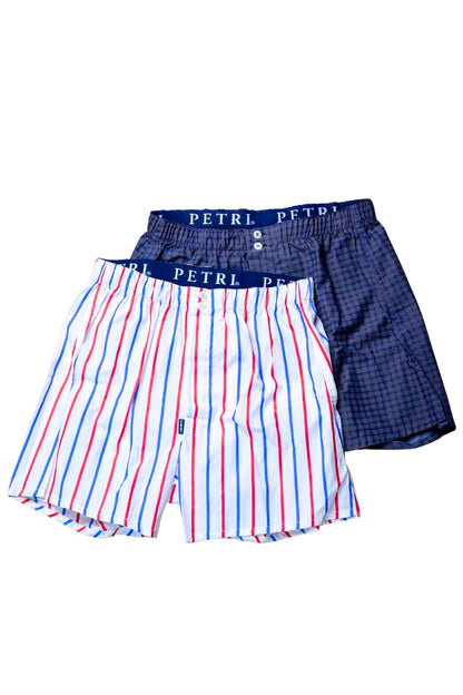 "JFK" & "GIANNI" - BOX DUE BOXER AMERICANI IN COTONE